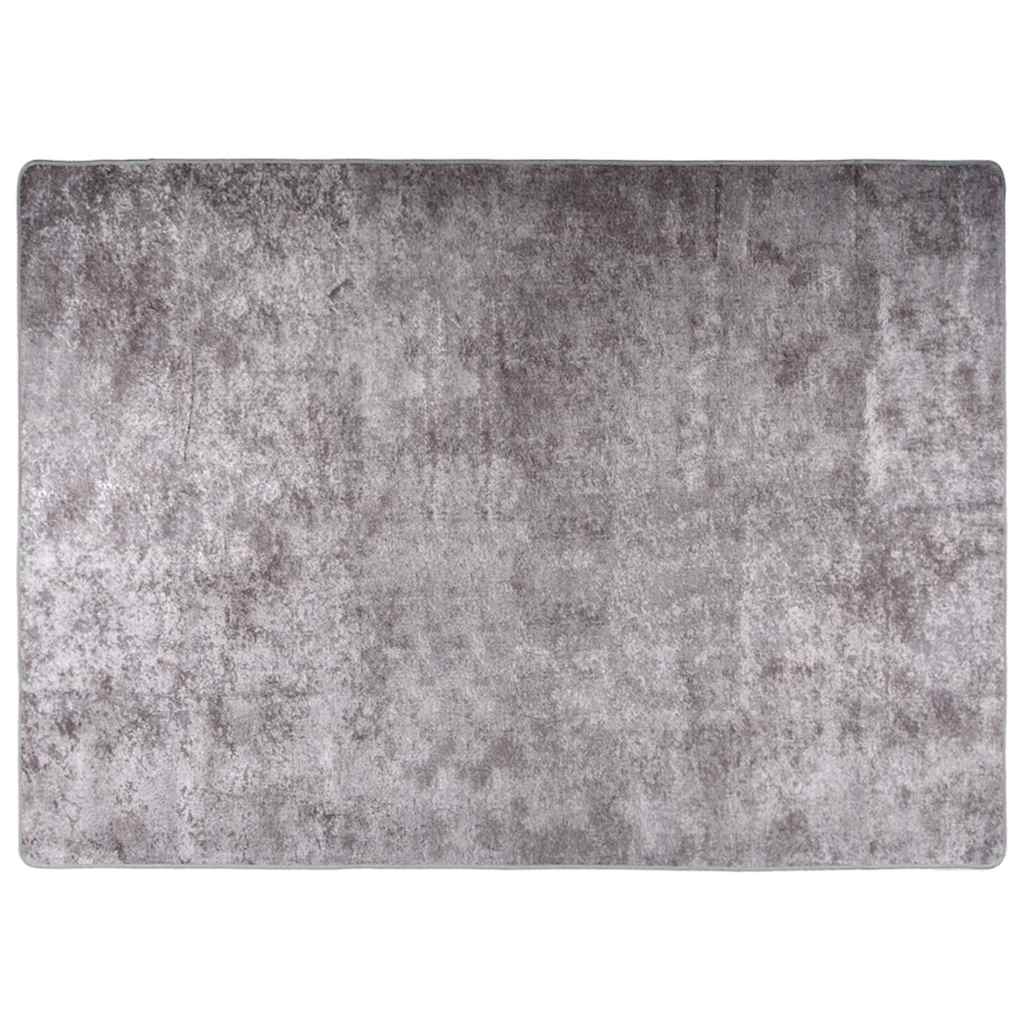 RUG VIDAXL Lavable Anti-Slip 120x180 cm de gris