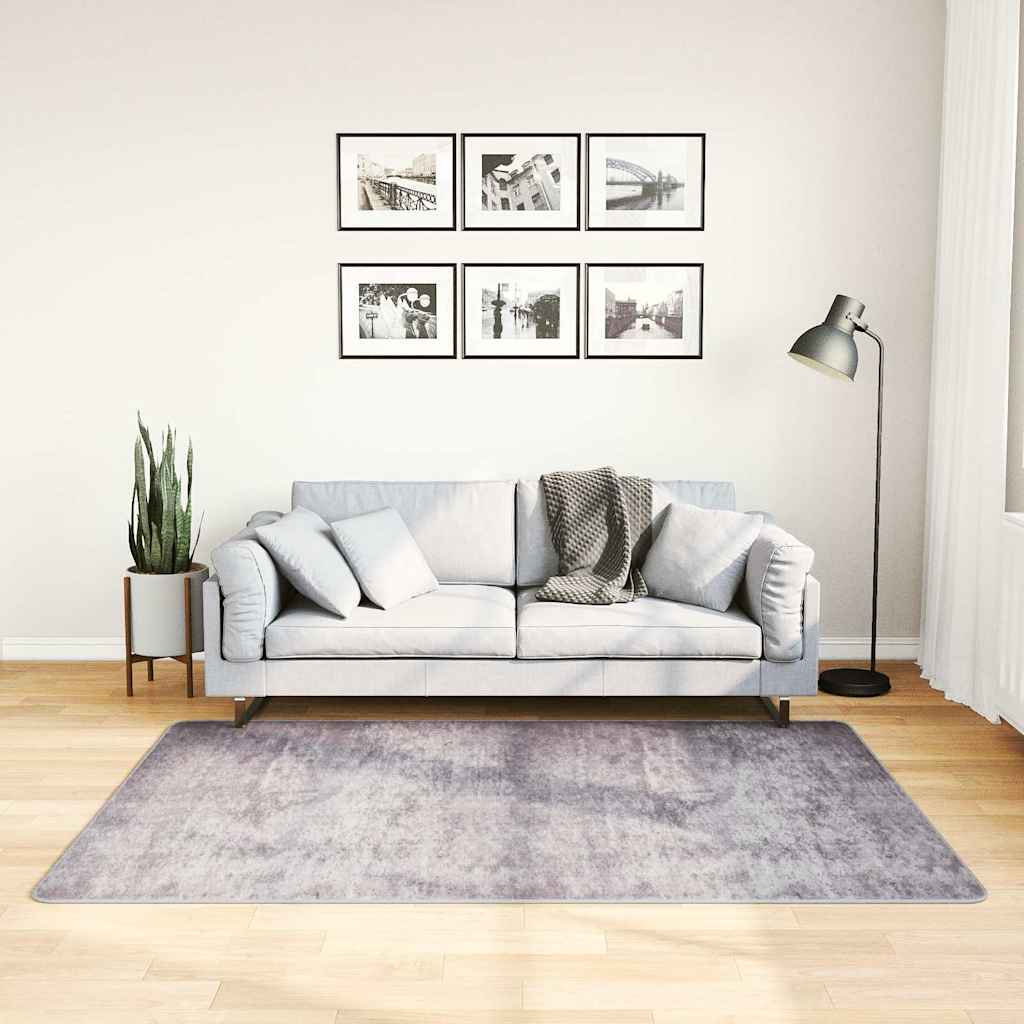RUG VIDAXL Lavable Anti-Slip 120x180 cm de gris