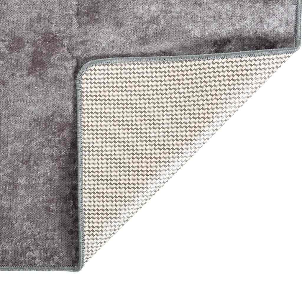 RUG VIDAXL Lavable Anti-Slip 160x230 cm de gris