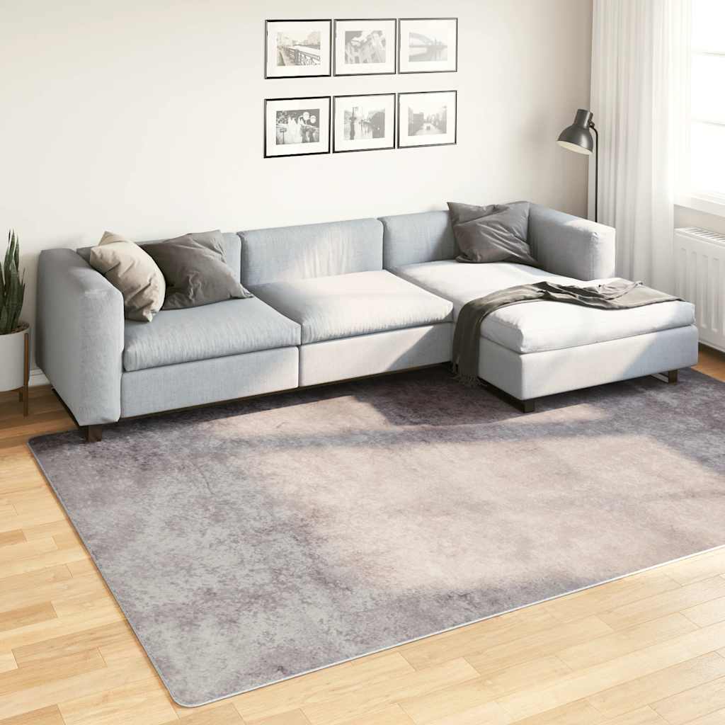 RUG VIDAXL Lavable Anti-Slip 190x300 cm Gray