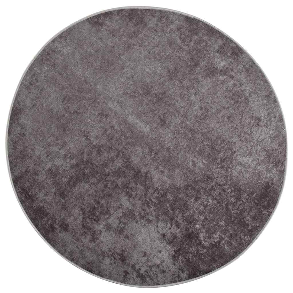 Tappeto vidaxl lavabile antiscivolo Ø120 cm grigio