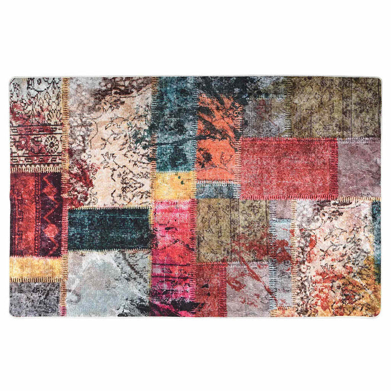 Vidaxl alfombra lavable con mosaico antideslizante 80x150 cm multicolores
