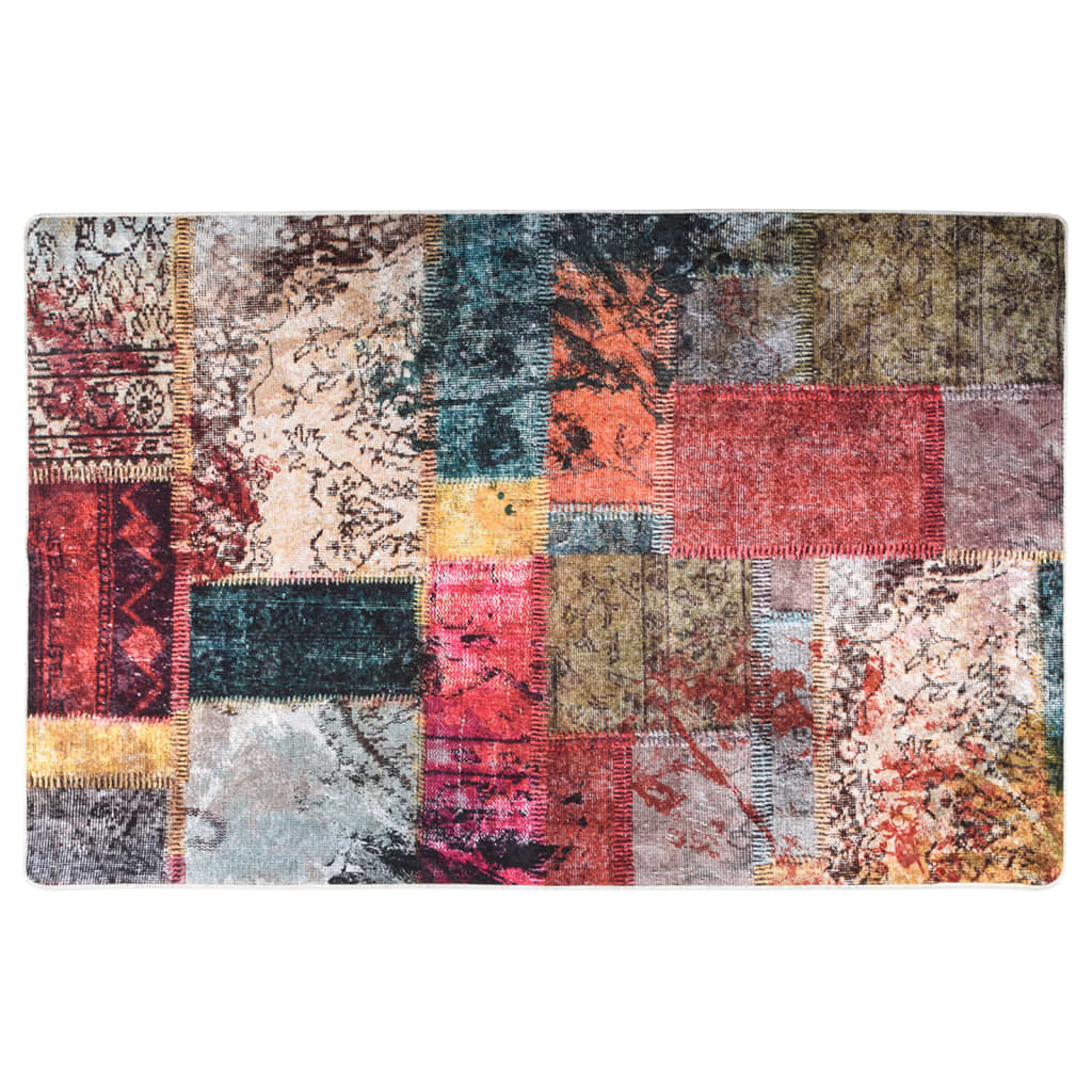Tappeto vidaxl lavabile anti-slip patchwork 80x150 cm multicolorato