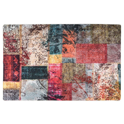 Vidaxl alfombra lavable con mosaico antideslizante 80x150 cm multicolores