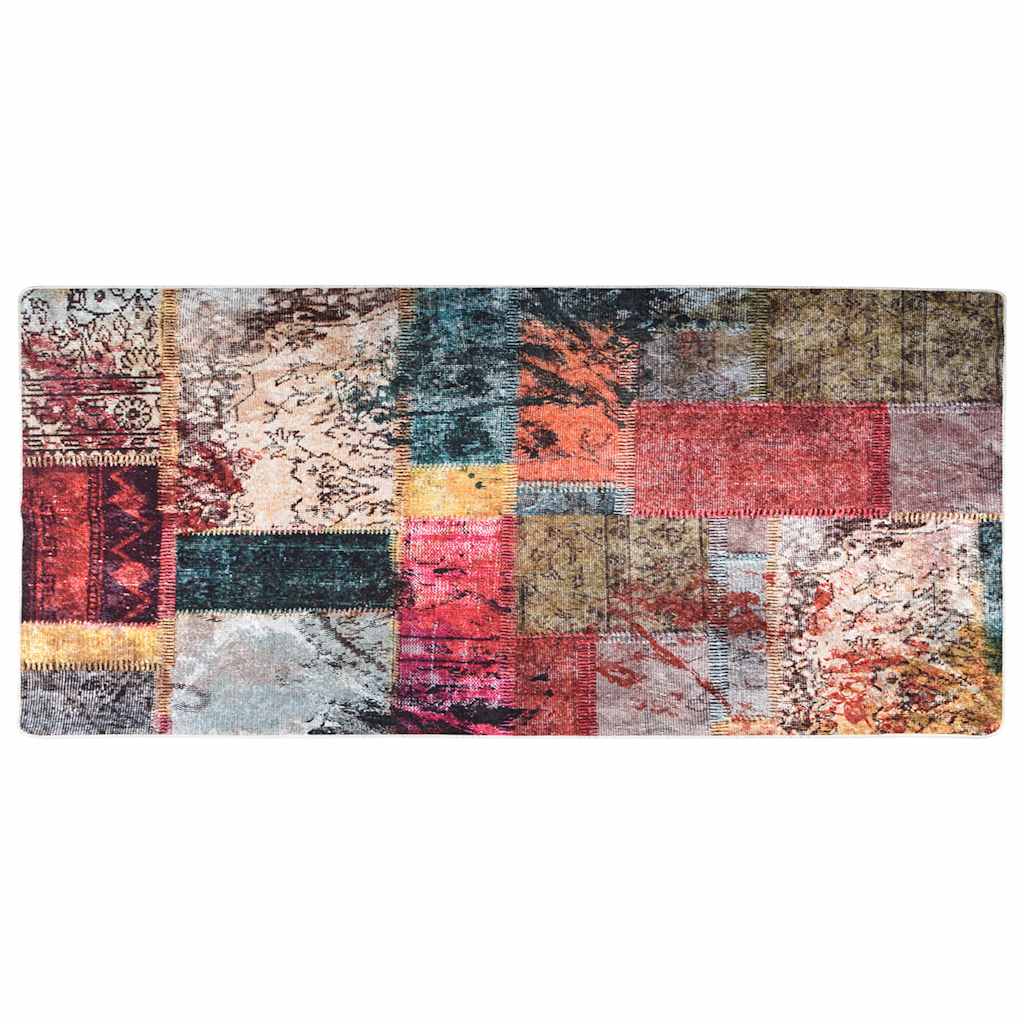 Tappeto vidaxl lavabile patchwork anti-slip 80x300 cm multicolorato