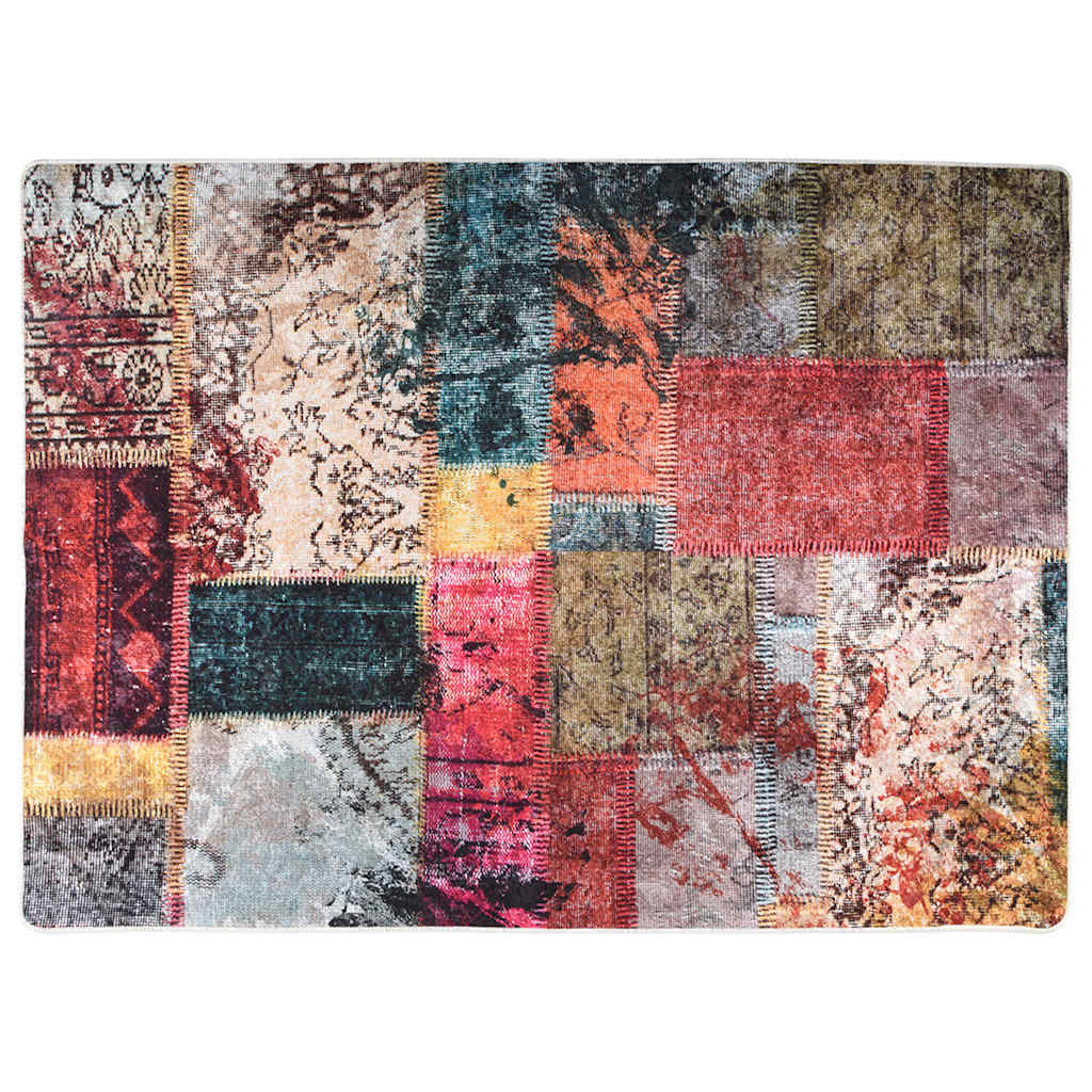 Tappeto vidaxl lavabile patchwork anti-slip 120x180 cm multicolorato