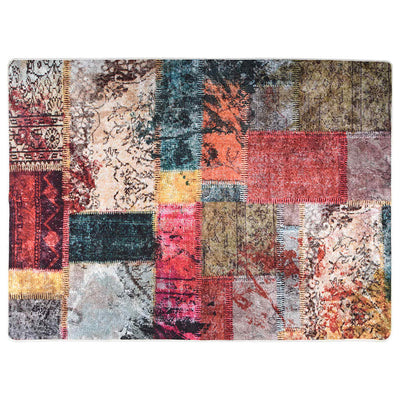 Vidaxl alfombra lavable Patchwork anti-slip 120x180 cm multicolor
