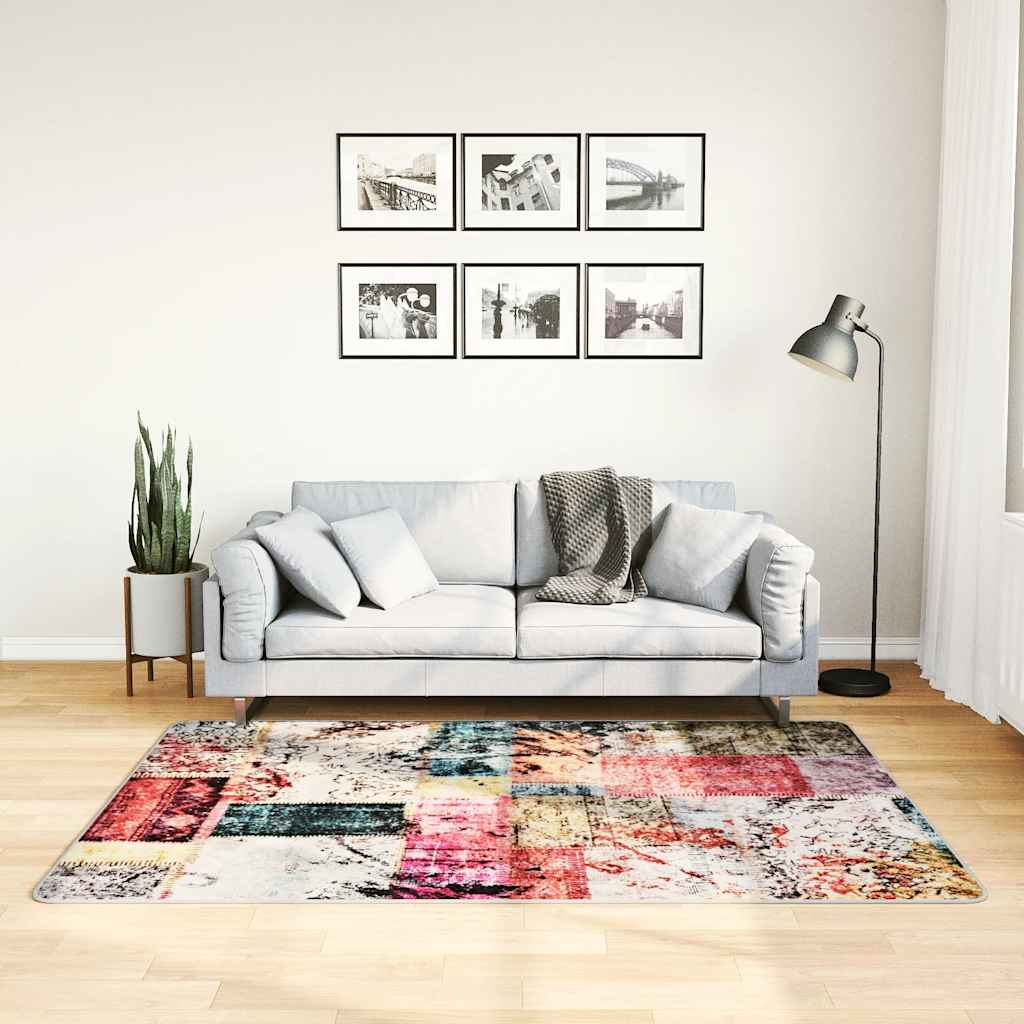 Vidaxl alfombra lavable Patchwork anti-slip 120x180 cm multicolor