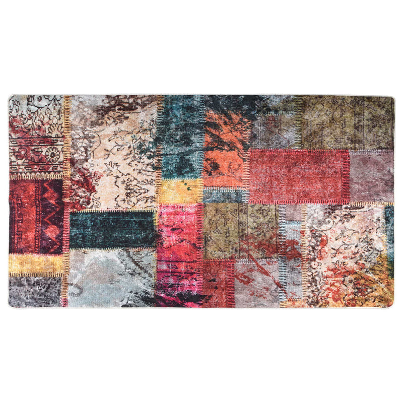 Tappeto vidaxl lavabile patchwork anti-slip 190x300 cm multicolorato