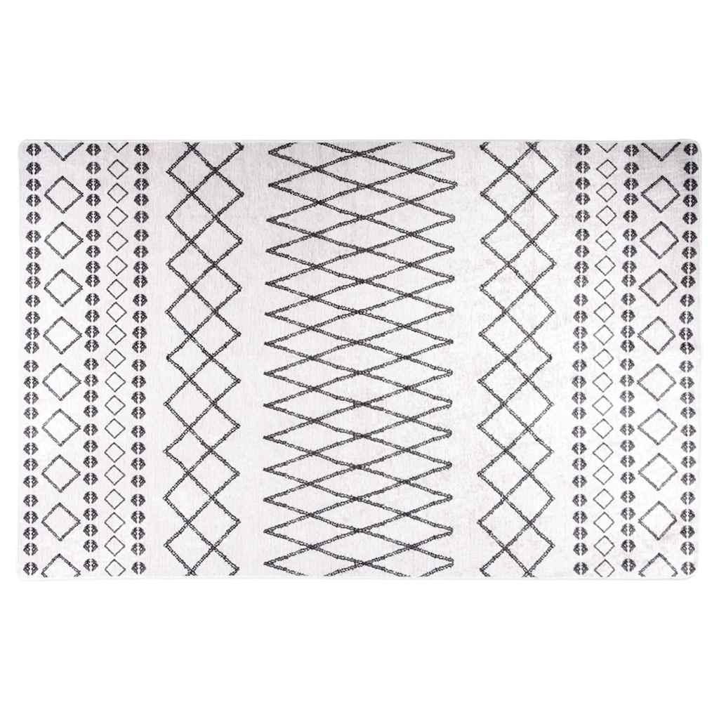 Tappeto vidaxl lavabile antiscivolo 80x150 cm bianco e nero