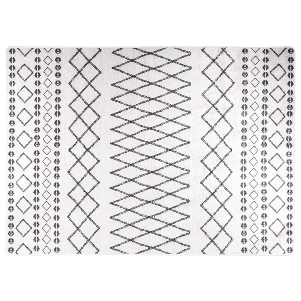 Tappeto vidaxl lavabile antiscivolo 120x180 cm bianco e nero