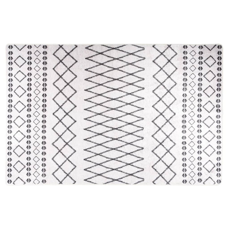 Tappeto vidaxl lavabile antiscivolo 160x230 cm bianco e nero