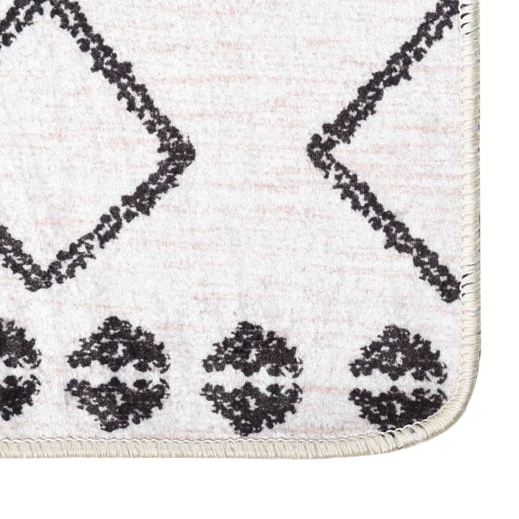 Tappeto vidaxl lavabile antiscivolo 160x230 cm bianco e nero