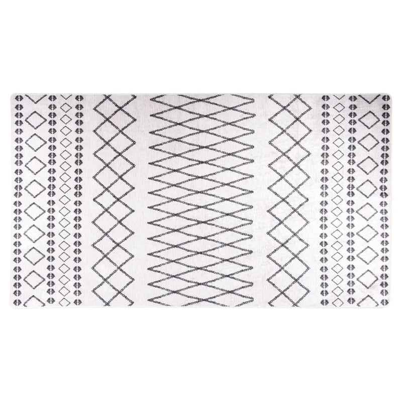 Tappeto vidaxl lavabile antiscivolo 190x300 cm bianco e nero