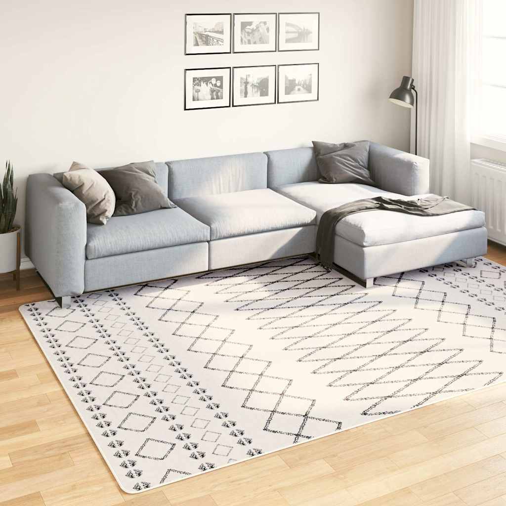 Tappeto vidaxl lavabile antiscivolo 190x300 cm bianco e nero