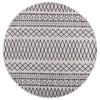 Tappeto vidaxl lavabile antiscivolo Ø120 cm bianco e nero