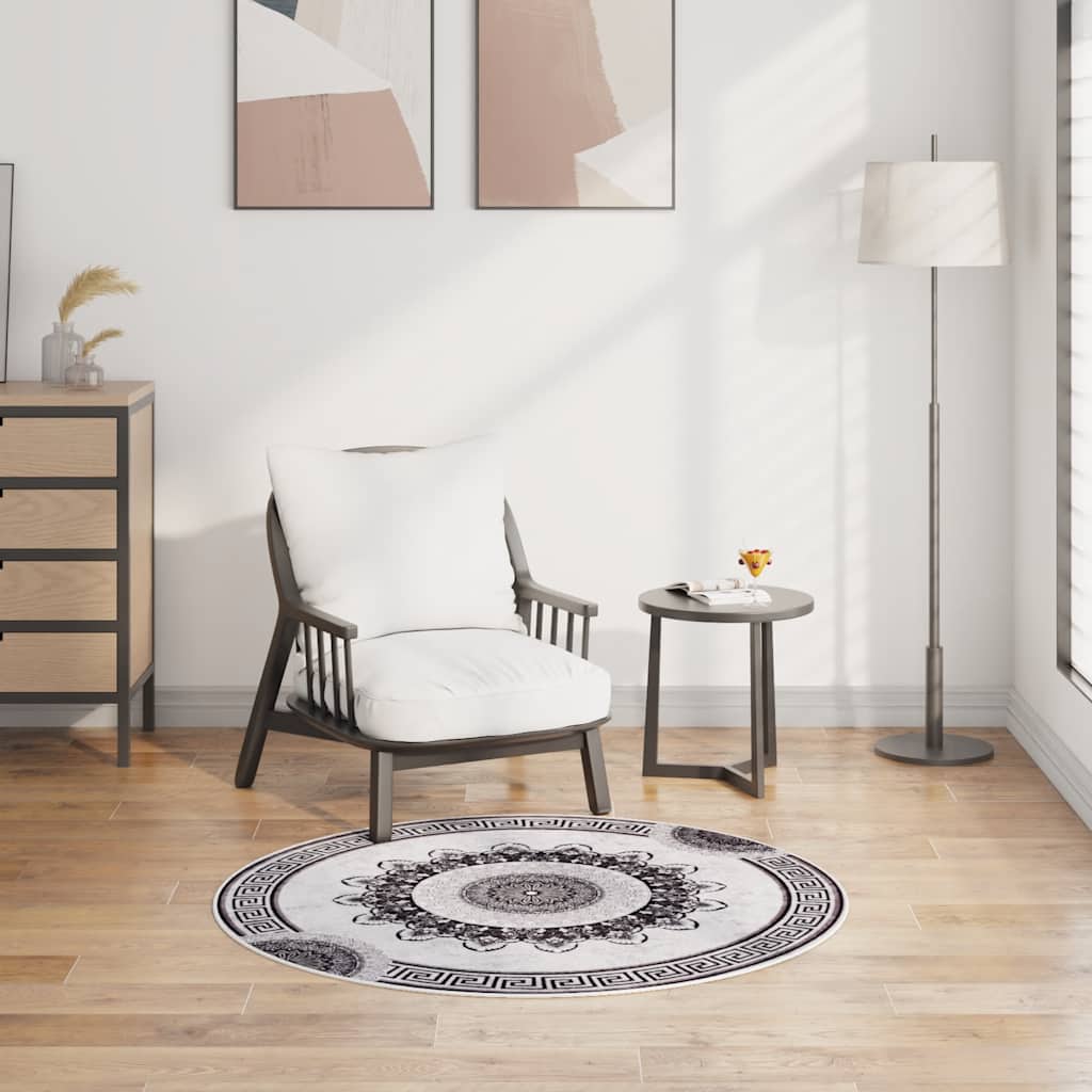 Tappeto vidaxl lavabile antiscivolo Ø120 cm multicolore