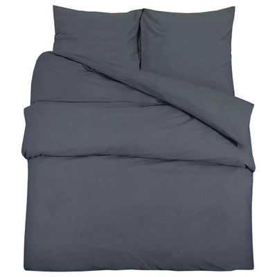 Vidaxl Duvet Overlay Set leggero microfibra 200x220 cm Antracite