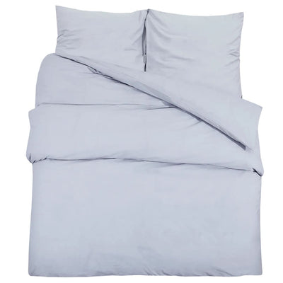 Vidaxl Duvet Overlay Set leggero da 155x220 cm grigio microfibra