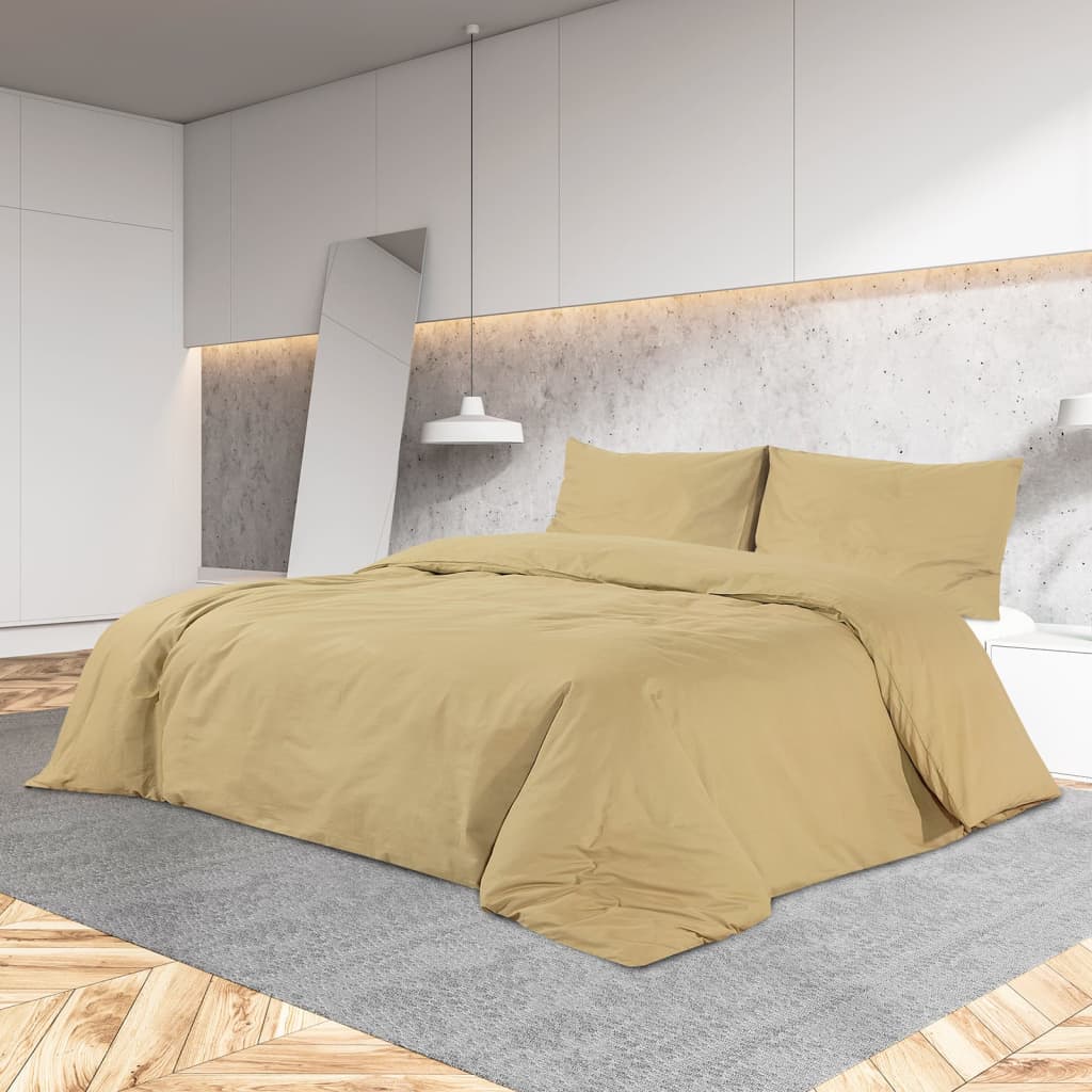 Vidaxx set copripiumino leggero 200x200 cm in microfibra tortora