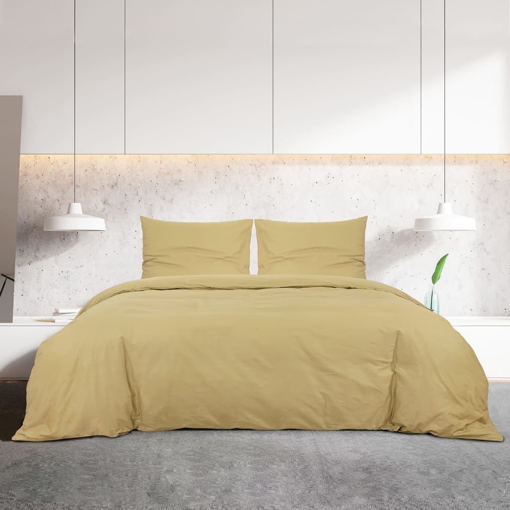 Vidaxx set copripiumino leggero 155x220 cm in microfibra tortora