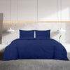 Vidaxl Duvet Crossing Set set 200x200 cm Microfibra blu navy