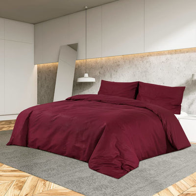 Vidaxl Duvet Overlay Set leggero 240x220 cm Micro -fibra Bordeaux