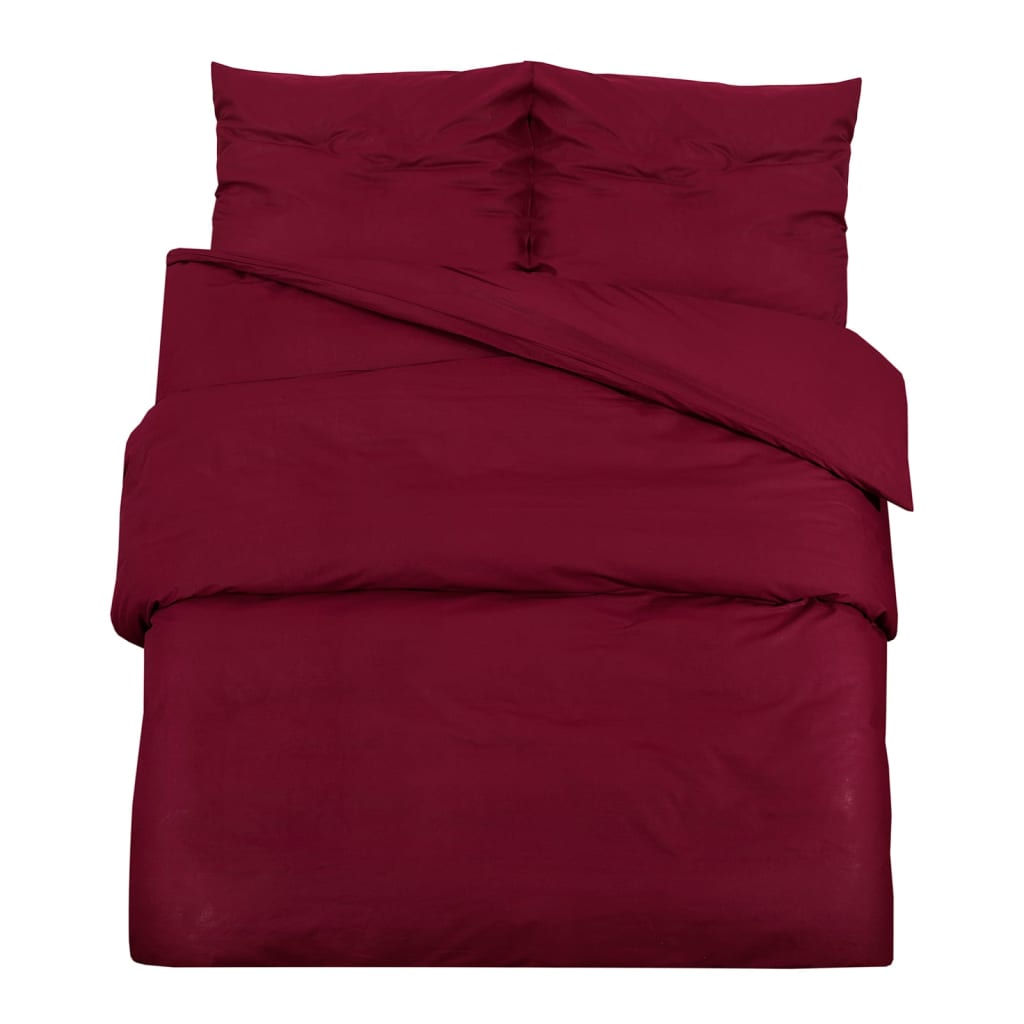 Vidaxl Duvet Overlay Set Ligero 200x220 CM Microfibra Burdeos Burdeos