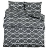 Set de cruce de edredón Vidaxl 240x220 cm de algodón gris