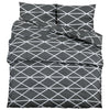 Vidaxl Duvet Crossing Set set 200x200 cm di cotone grigio