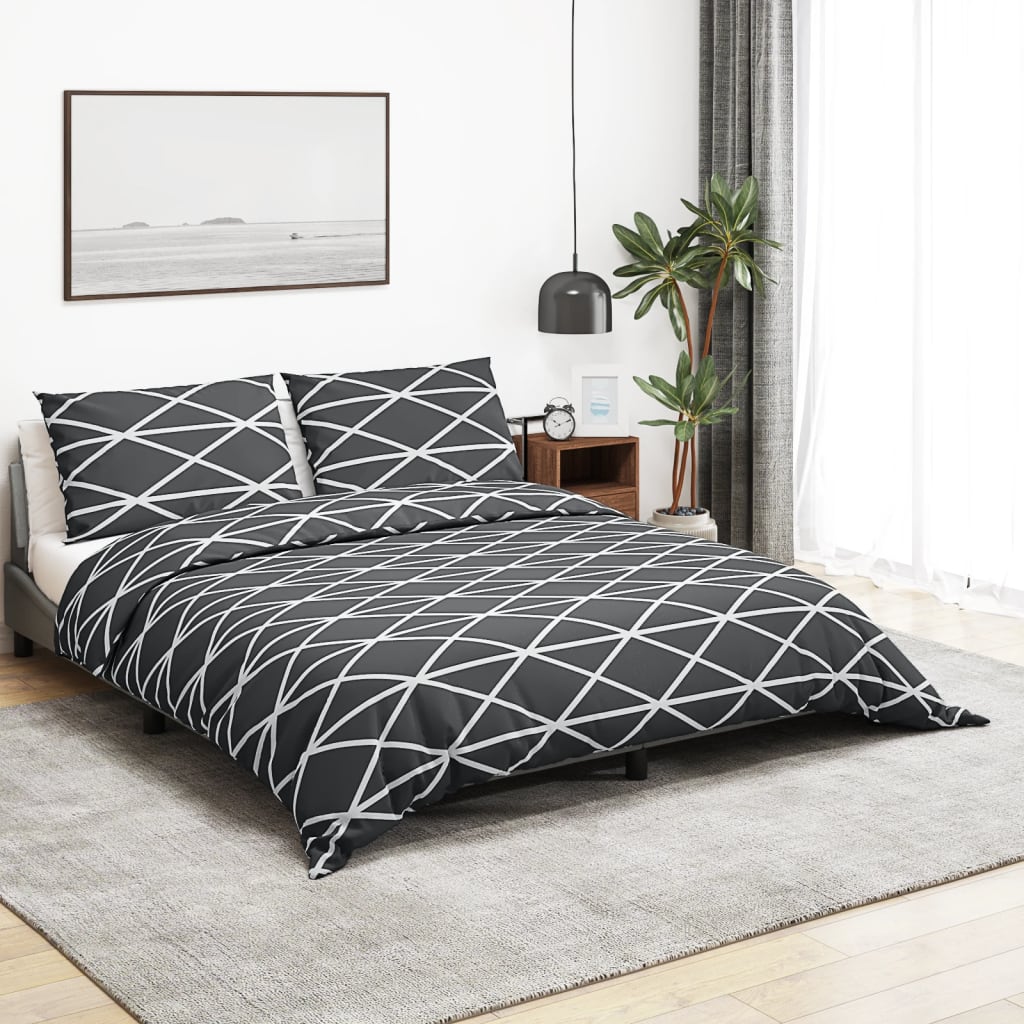 Vidaxl Duvet Superay Set 135x200 cm di cotone grigio