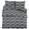 Set de cruce de edredón de Vidaxl 155x220 cm de algodón gris
