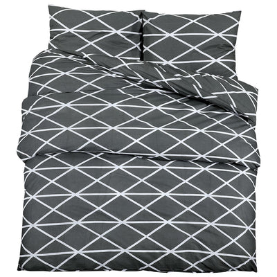 Vidaxl Duvet Superay Set 200x220 cm Cotton Grey