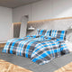 Set copripiumino Vidaxx 240x220 cm cotone blu e grigio