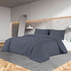 Vidaxl Duvet Overlay Set 200x200 cm de algodón antracita