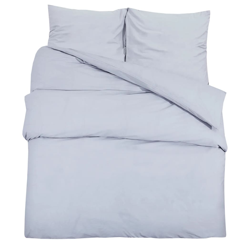 Vidaxl nuvial overray set 135x200 cm de algodón gris
