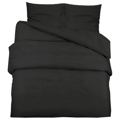 Vidaxl Duvet Overlay Set 200x200 cm di cotone nero