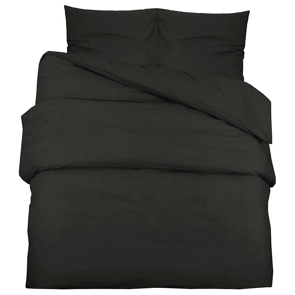 Vidaxl nudor overray set 240x220 cm de algodón negro