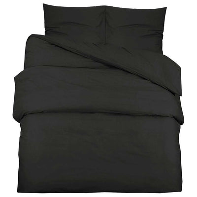 Vidaxl nudor overray set 200x220 cm de algodón negro
