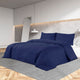 Set di coperture per piumini Vidaxl 135x200 cm blu navy cotone