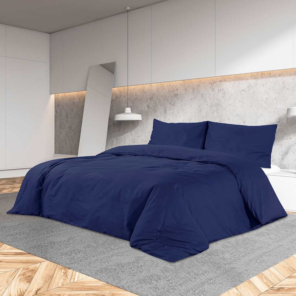 Parure copripiumino Vidaxx 200x200 cm cotone blu navy