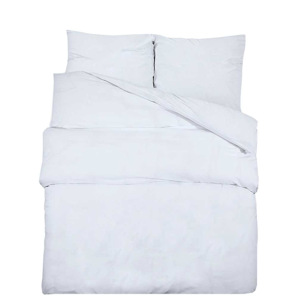 Set de cruce de edredón Vidaxl 260x240 cm de algodón blanco