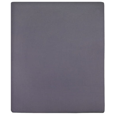 Fogli a monte Vidaxl 2 St Jersey 90x200 cm Cotton Anthracite -Colored