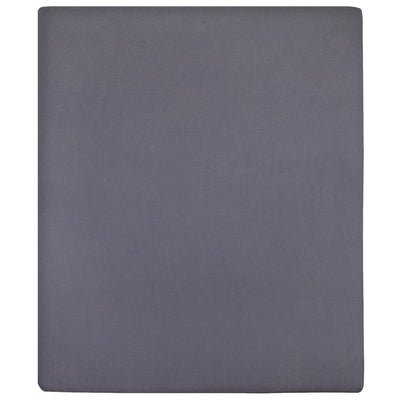 Fogli a monte Vidaxl 2 St Jersey 140x200 cm Cotton Anthracite -Colored