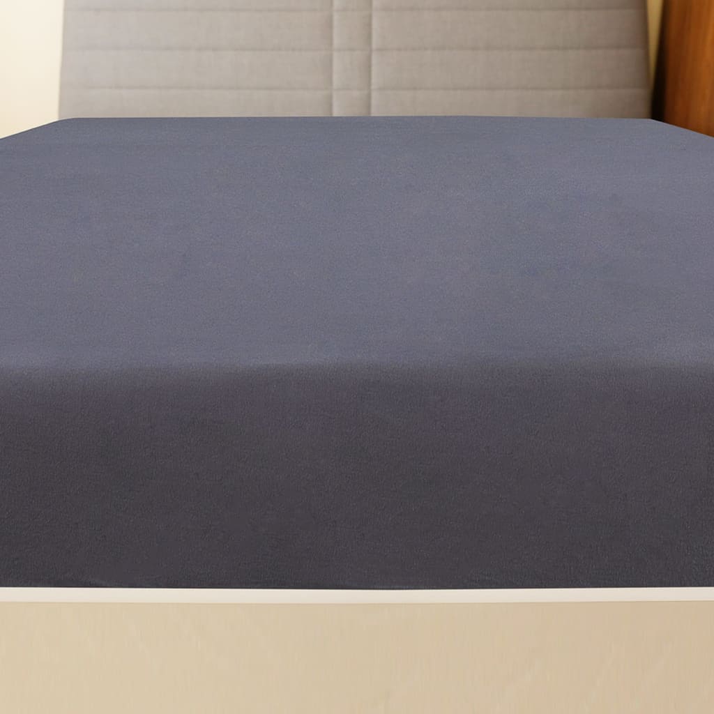 Hojas ajustadas de Vidaxl 2 st jersey 180x200 cm de algodón antracita