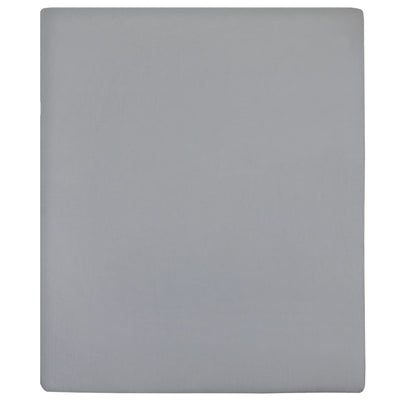 Fogli montati Vidaxl 2 St Jersey 160x200 cm di cotone grigio