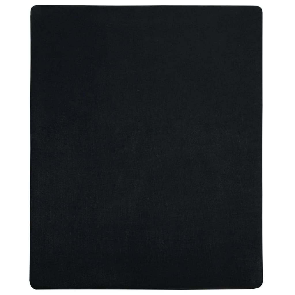 Vidaxl Foglio a monte Jersey 160x200 cm di cotone nero