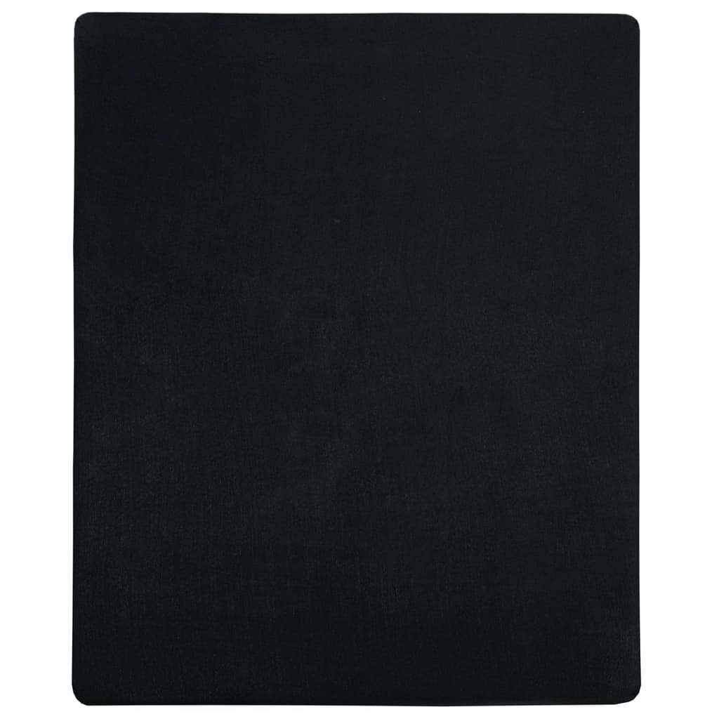 Hojas ajustadas Vidaxl 2 ST Jersey 160x200 cm de algodón negro