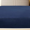 Hojas ajustadas Vidaxl 2 ST Jersey 180x200 cm de algodón marino azul