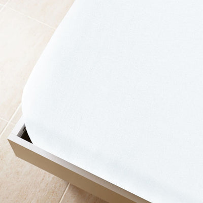 Fogli montati Vidaxl Jersey 2 PC 160x200 cm di cotone bianco